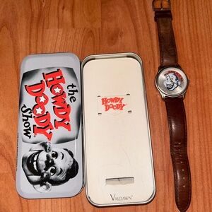VINTAGE HOWDY DOODY WATCH WITH TIN CASE !!